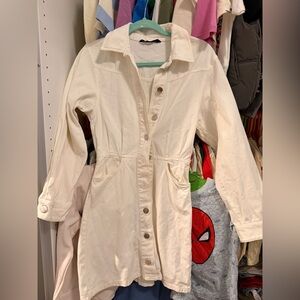 Zara  White denim dress Xs women’s